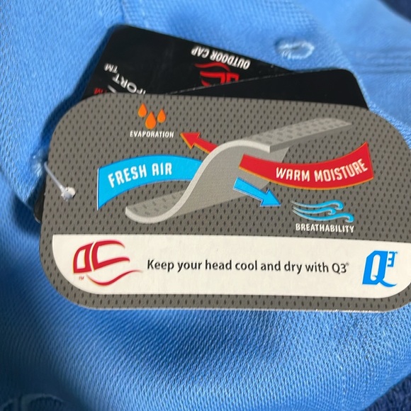 OC Sports Proflex Bamboo Charcoal Flat Visor Cap 6 Panel Light Blue S/M NWT - Picture 6 of 9